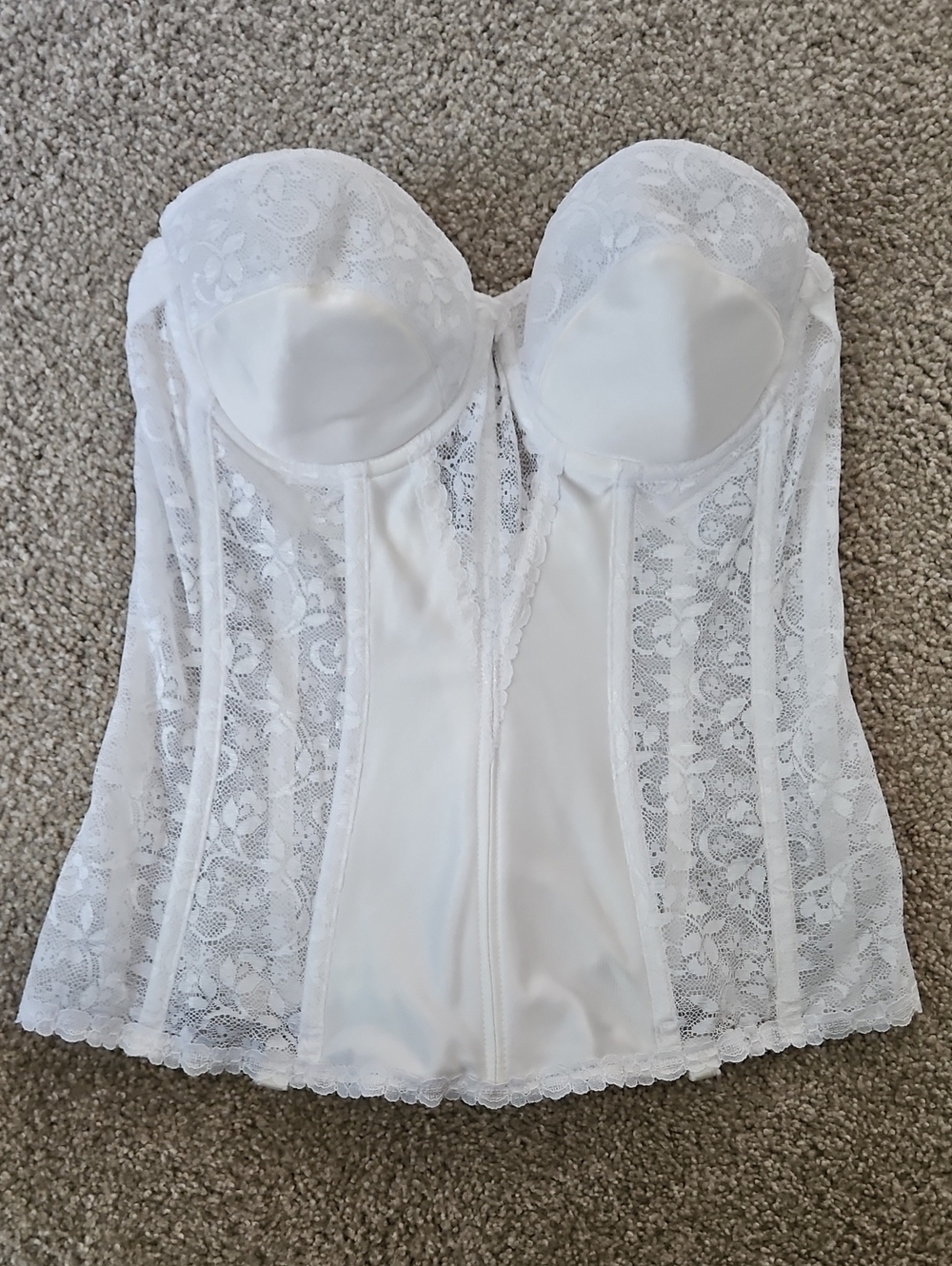 Carnival Lace Corset Bridal Longline Bra Size 36B